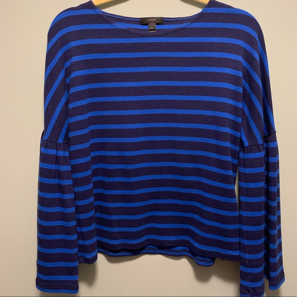 J. Crew bell sleeve striped shirt